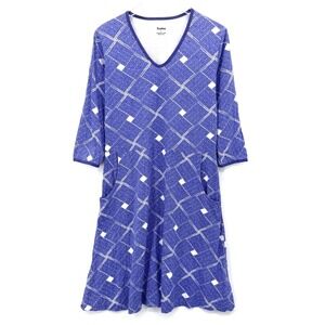 Svaha Twirl Dress Size L Microfiche Organic Cotton 3/4 Sleeve Data Technology